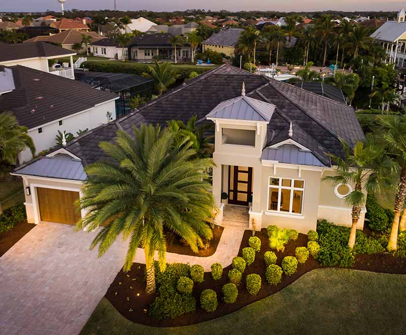 Aerial view of a Florida home